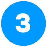 #3 in blue circle